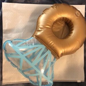 Inflatable ring drink coaster